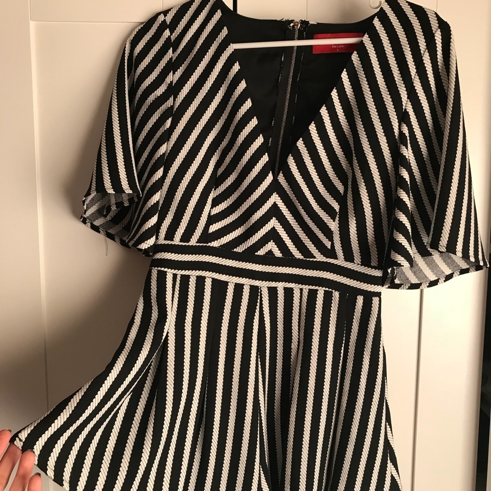 Akira striped romper